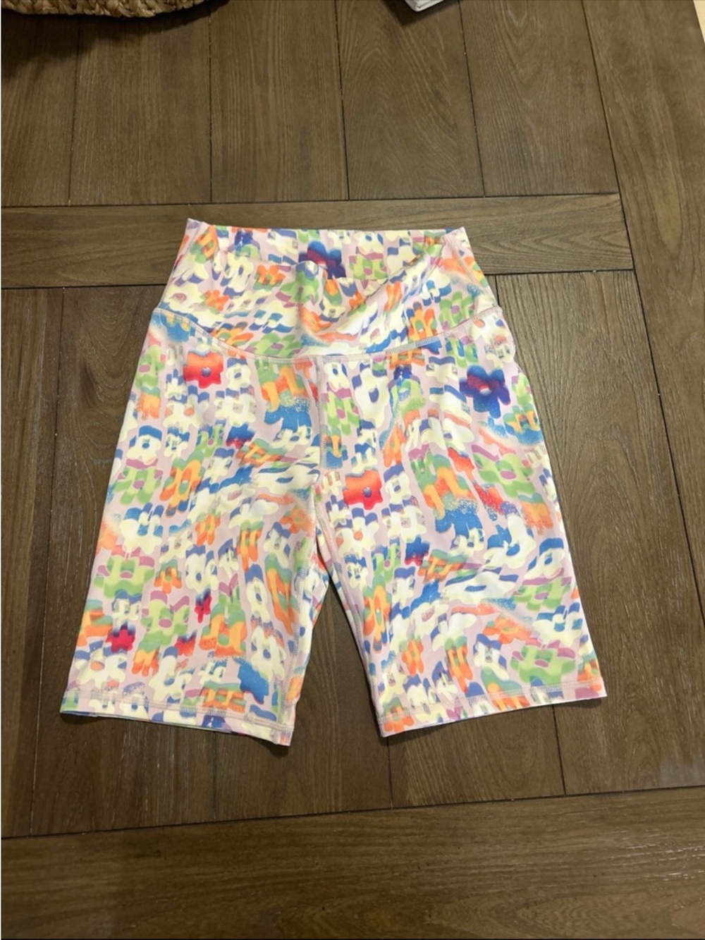Girls' Multicolor Active Bike Shorts